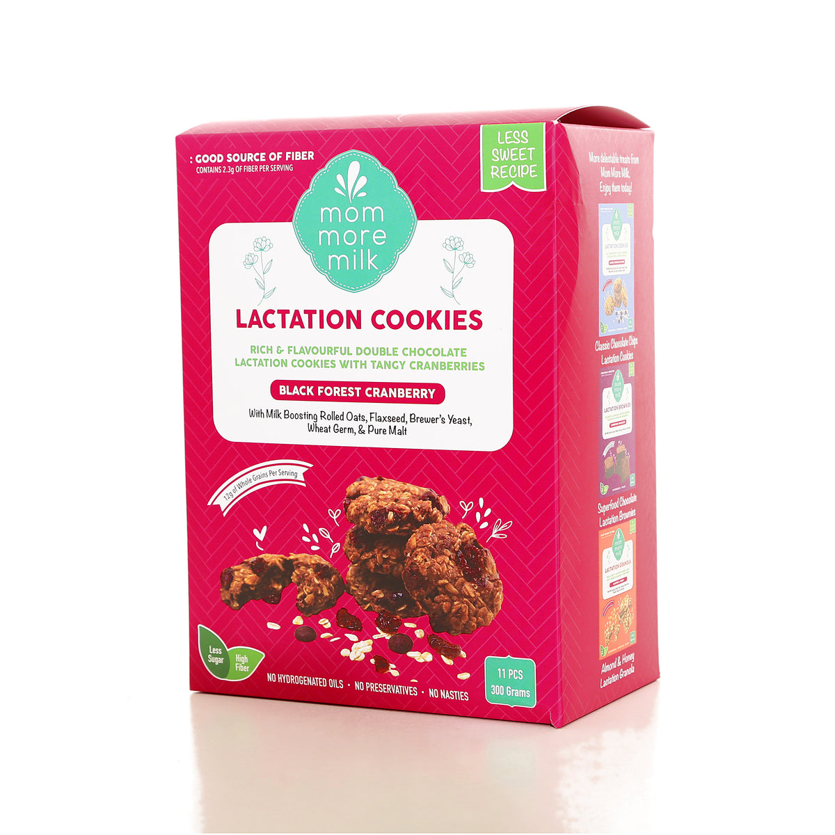 Mom More Milk Black Forest Cranberry lactation cookies box, 300g